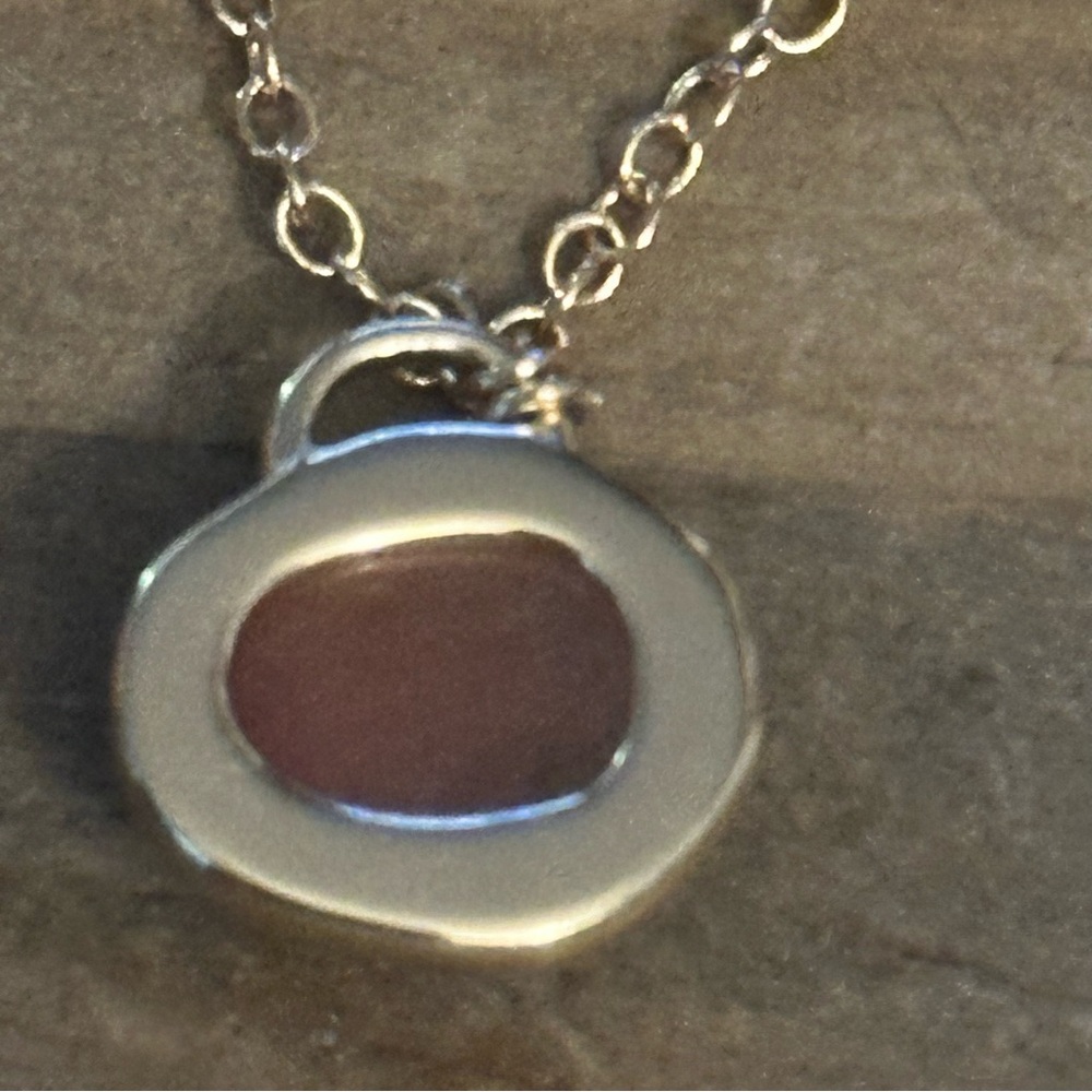 Layered double chain pendant necklace - Picture 3 of 4